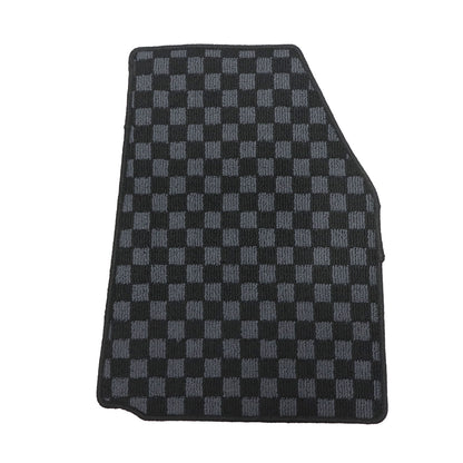 For 2005 2006 Porsche 911 997 Coupe Front+Rear Checkered Flag Floor Mats Carpet