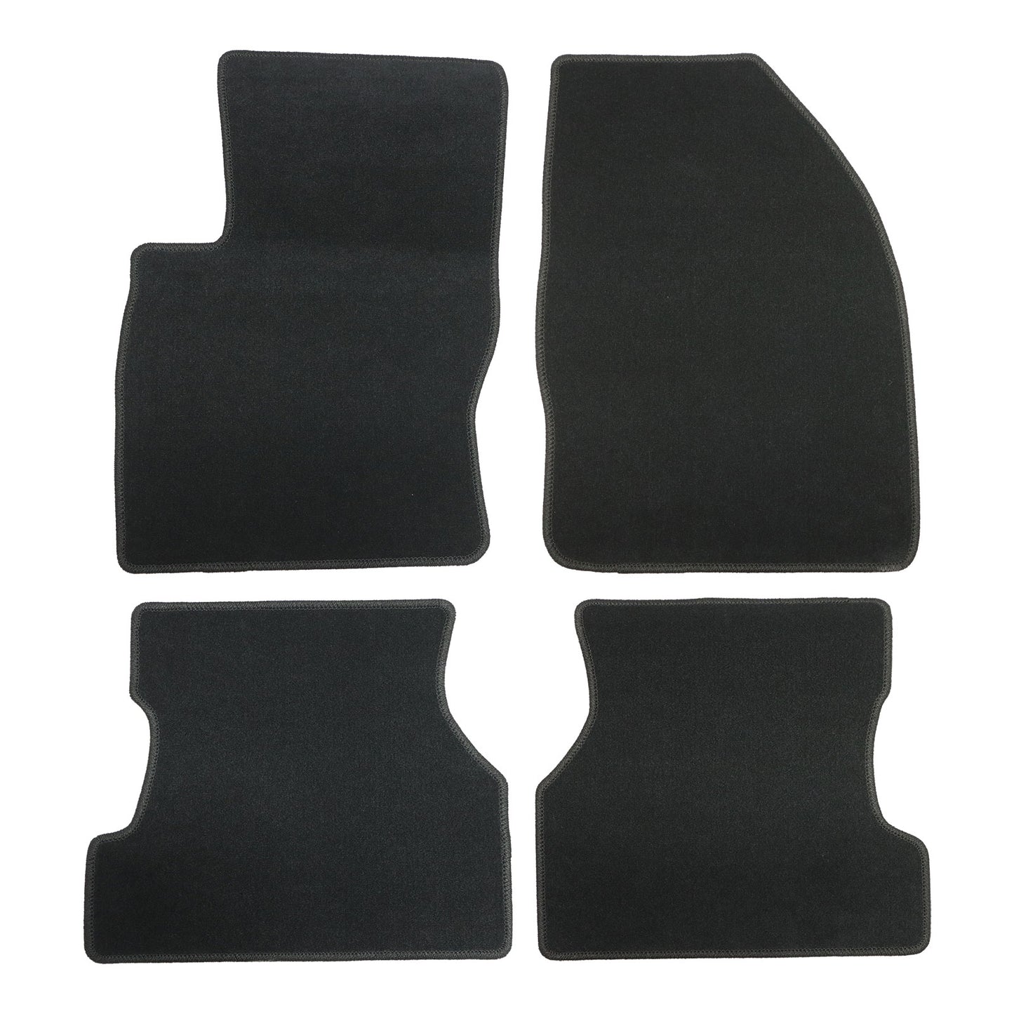 New For 2005-2011 Ford Focus Front & Rear Velour Floor Mats Carpet Black 4PCS