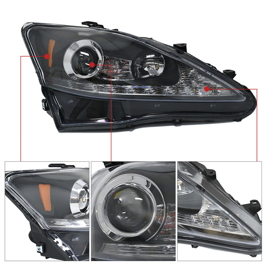 For Lexus IS250 IS350 ISF 2006-2013 Right Passenger Headlight Headlamp Assembly