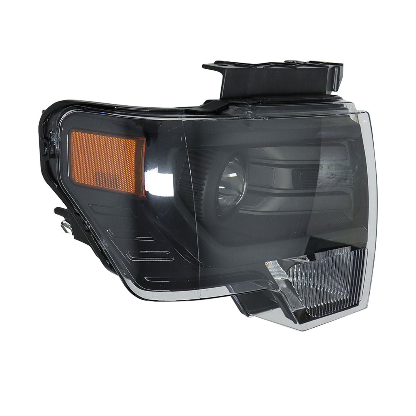 For 2013-2014 Ford F-150 Black HID Projector Headlamp Assy Right Side