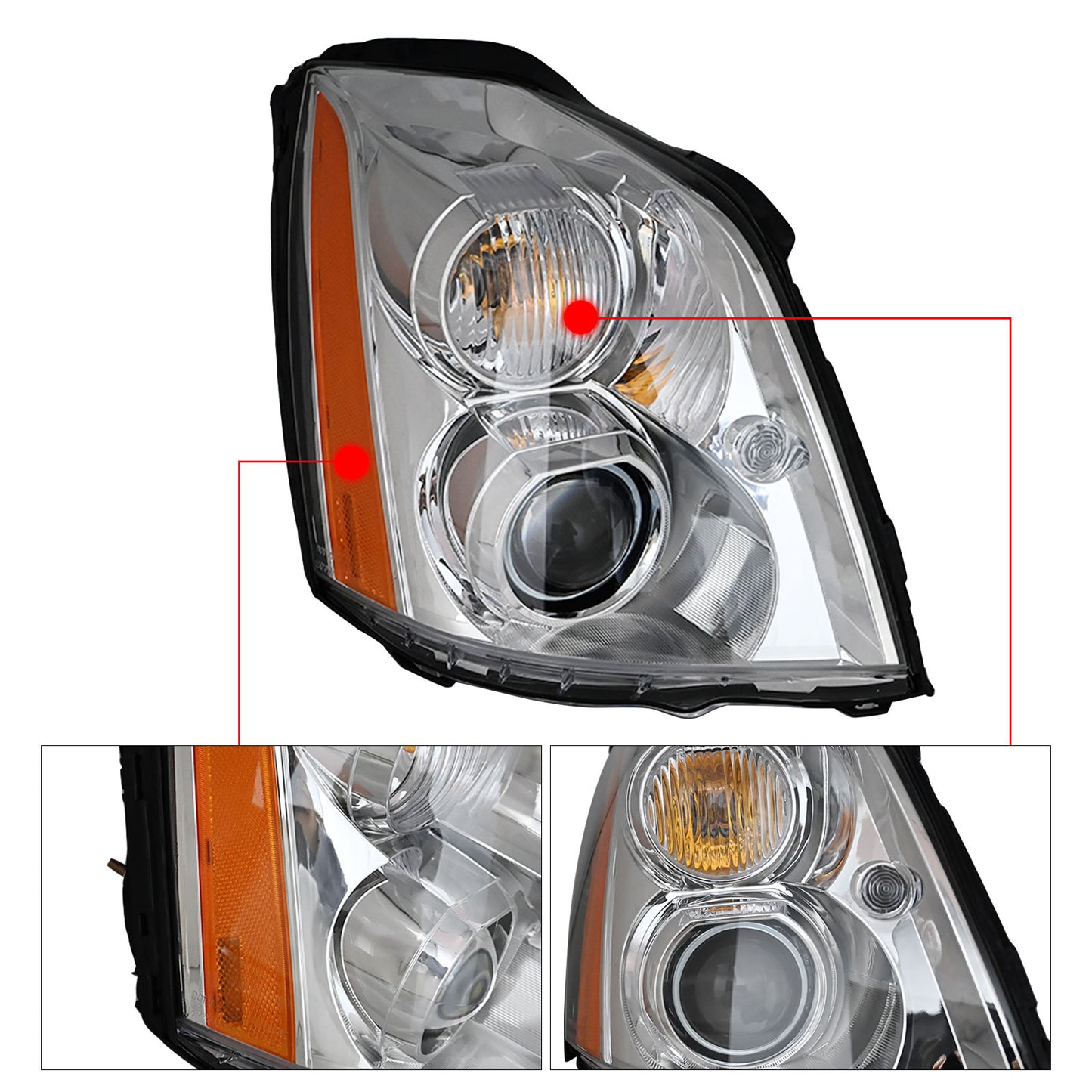 For 2006-2010 2011 Cadillac DTS Right Side HID Xenon Headlight w/Bulb&Ballast