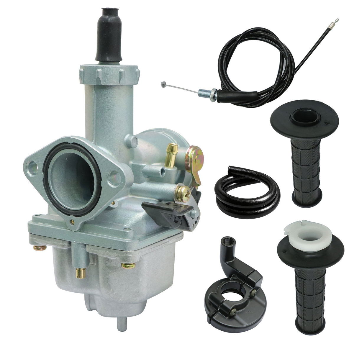 Carburetor w/ Handlebar Hand Grips Throttle Cable For Honda XR100 XR100R CRF100F
