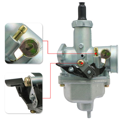 Carburetor w/ Handlebar Hand Grips Throttle Cable For Honda XR100 XR100R CRF100F
