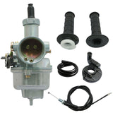 Carburetor w/ Handlebar Hand Grips Throttle Cable For Honda XR100 XR100R CRF100F