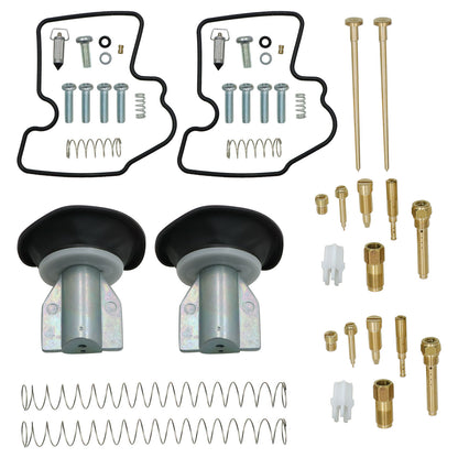 For Kawasaki Prairie Brute Force650 2013-2005 2x Carburetor Repair Rebuild Kit