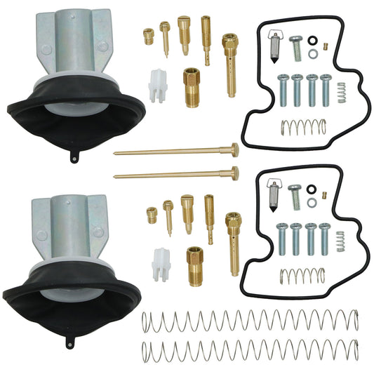 For Kawasaki Prairie Brute Force650 2013-2005 2x Carburetor Repair Rebuild Kit