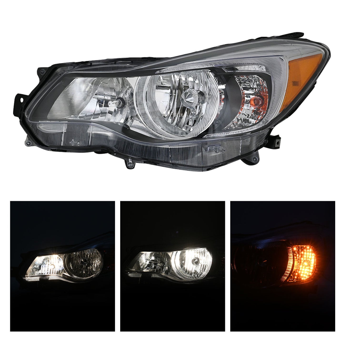 Driver Side Headlight w/Bulbs Fits for 2012-2015 Impreza 2013-2016 XV Crosstrek