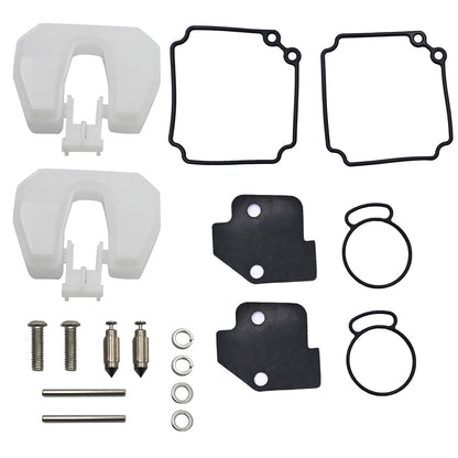 Two Cylinder 2-Stroke Carburetor Repair Set 6L2-W0093-00-00 Fits Yamaha 20 25HP