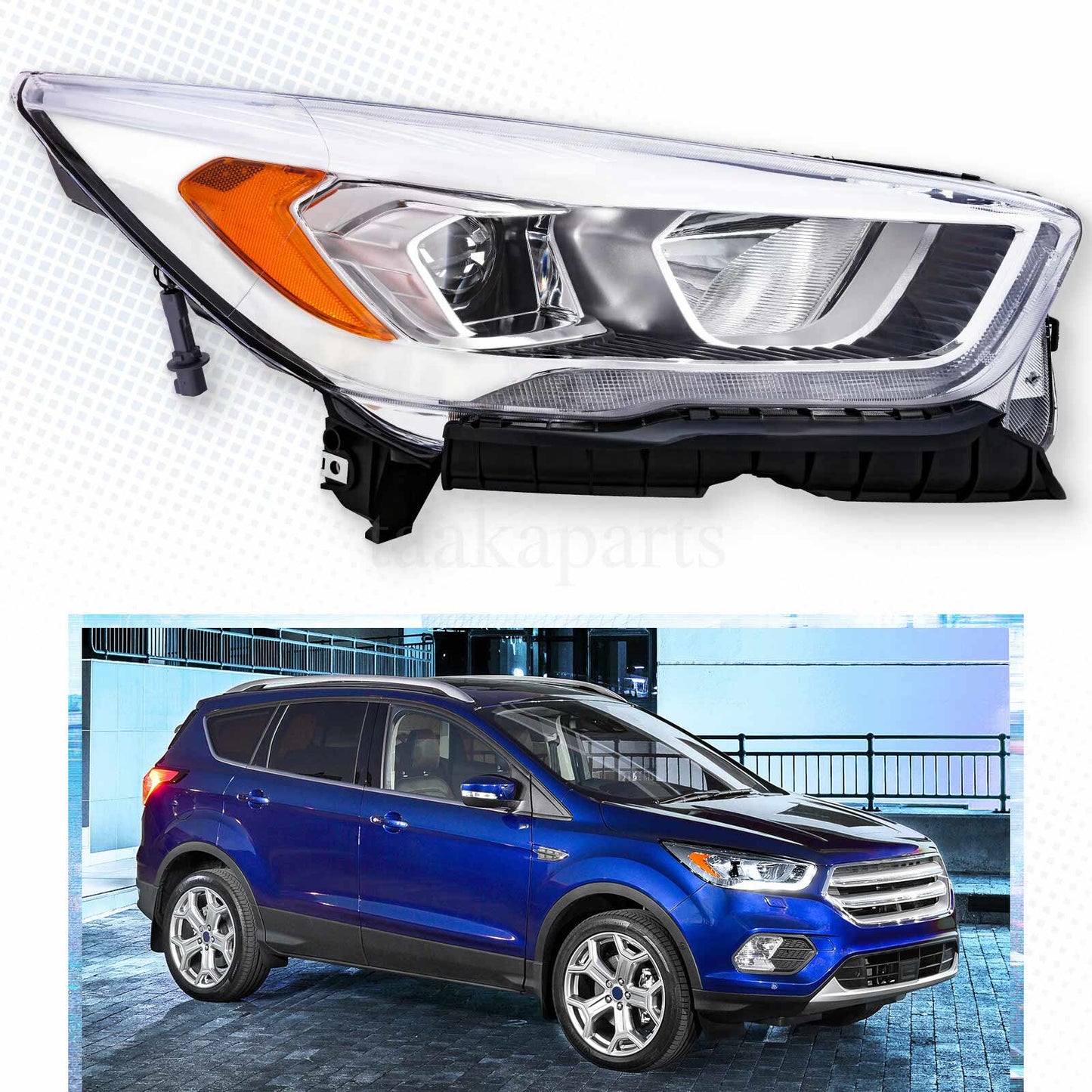 For Ford Escape 2013-16 Right Side HID Xenon Headlamp w/Bulb Ballast CJ5Z13008A