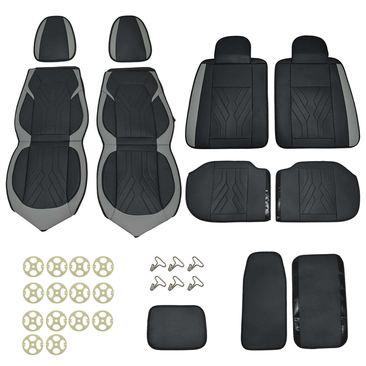 For Toyota Car Seat Cover Full Surround Set 5-Sits PU Leather Protector Cushion
