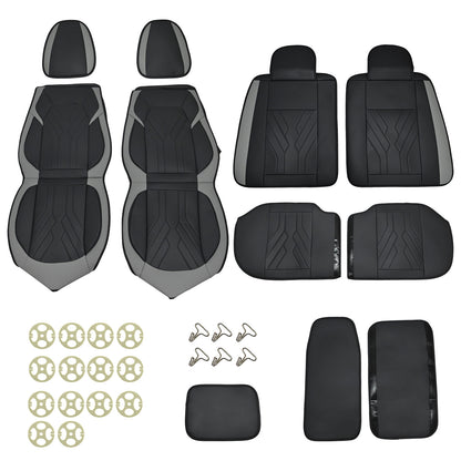 For Toyota Car Seat Cover Full Surround Set 5-Sits PU Leather Protector Cushion