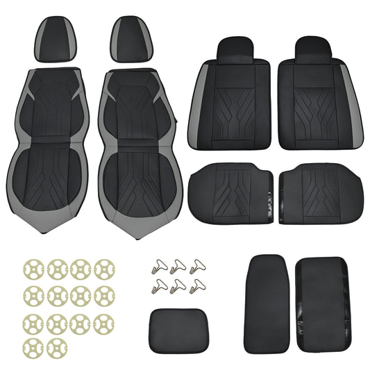For Toyota Car Seat Cover Full Surround Set 5-Sits PU Leather Protector Cushion