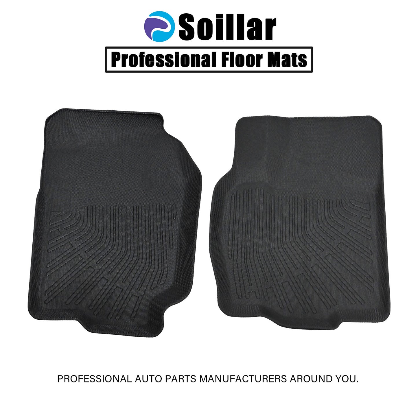 TPE Front Floor Mats Liner Fits 1994-2002 Dodge Ram 1500 2500 3500 All-Weather