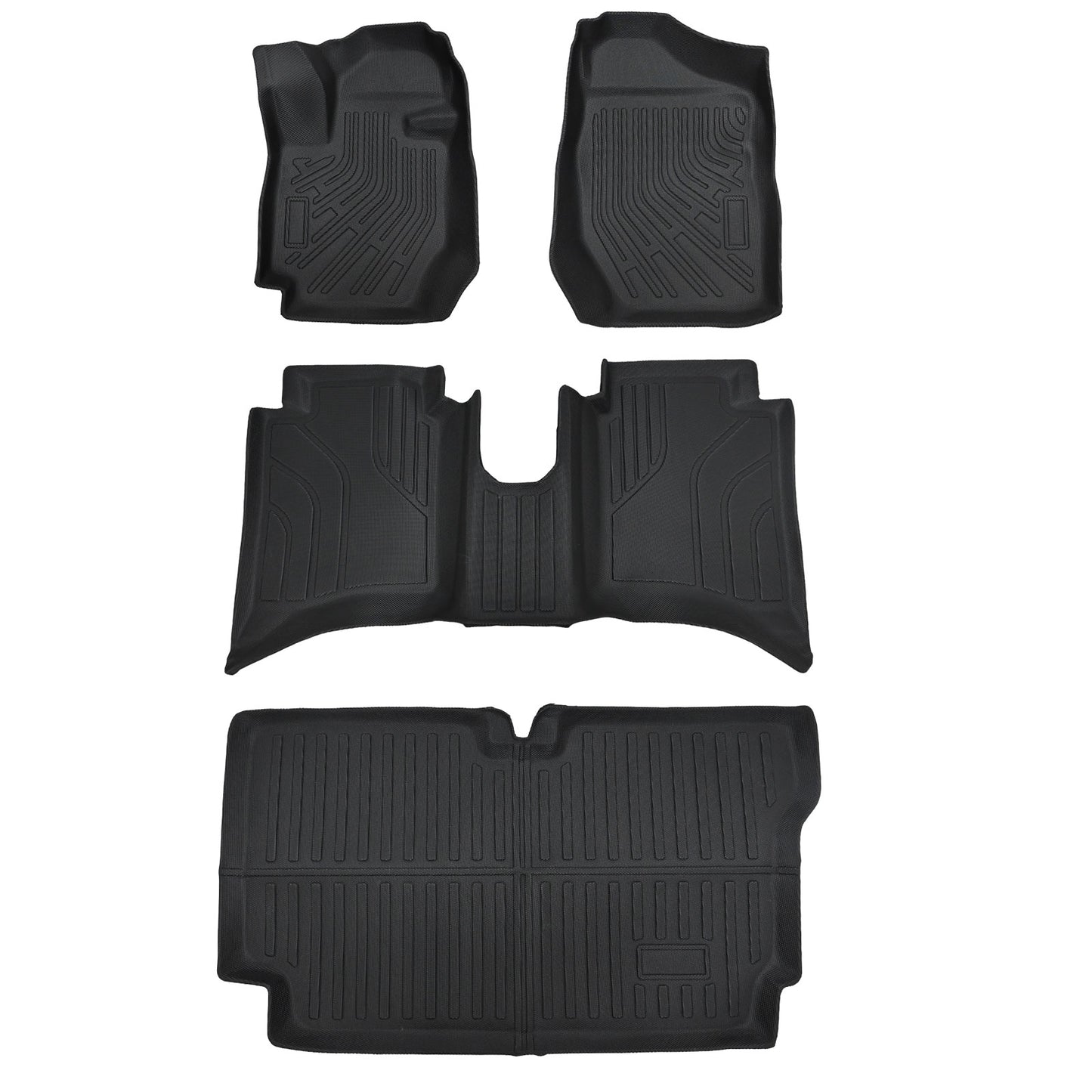 For 2024-2025 Suzuki Jimny 1st & 2nd TPE Floor Mats+Trunk Cargo Liner Anti-Slip