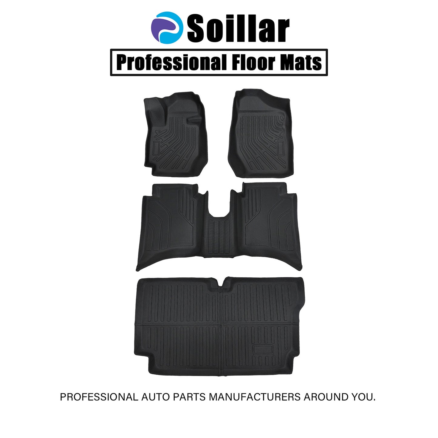 For 2024-2025 Suzuki Jimny 1st & 2nd TPE Floor Mats+Trunk Cargo Liner Anti-Slip