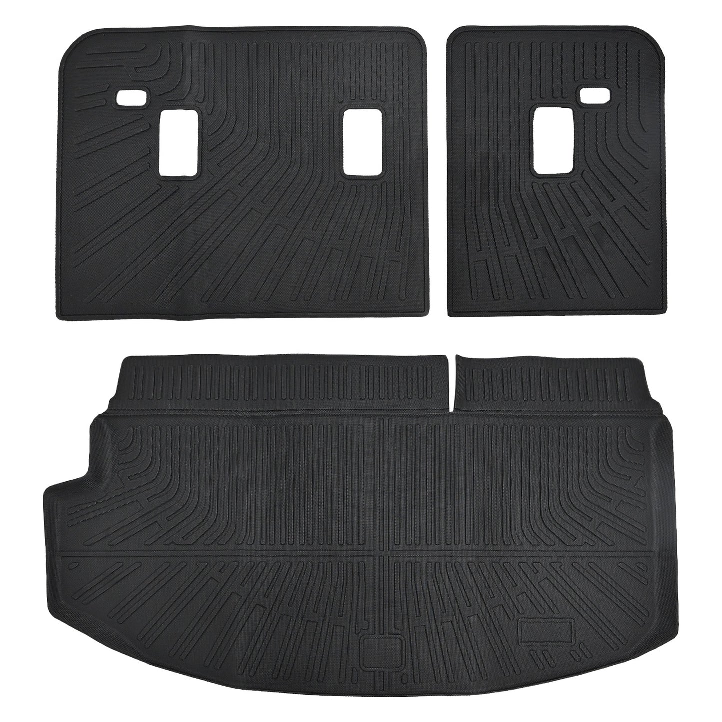 Black TPE Trunk Cargo Liner & Backrest Mats Set of 3 For 2018-2024 Buick Enclave