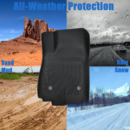 TPE All-Weather Floor Mats Liner Set of 3 For 2012 to 2015 Chevrolet Aveo Sonic