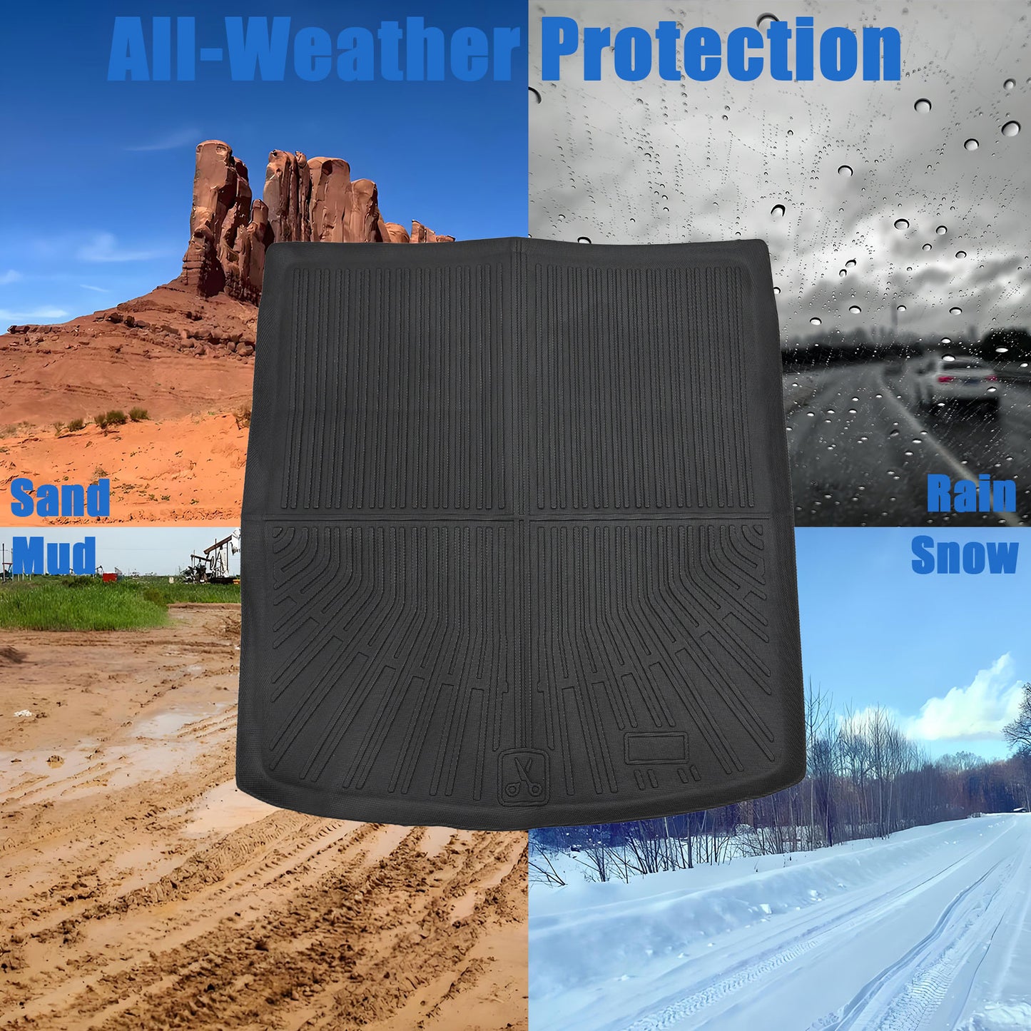TPE Rear Cargo Trunk Liner Floor Mat For 2012-2018 Audi A6 S6 SEDAN Waterproof
