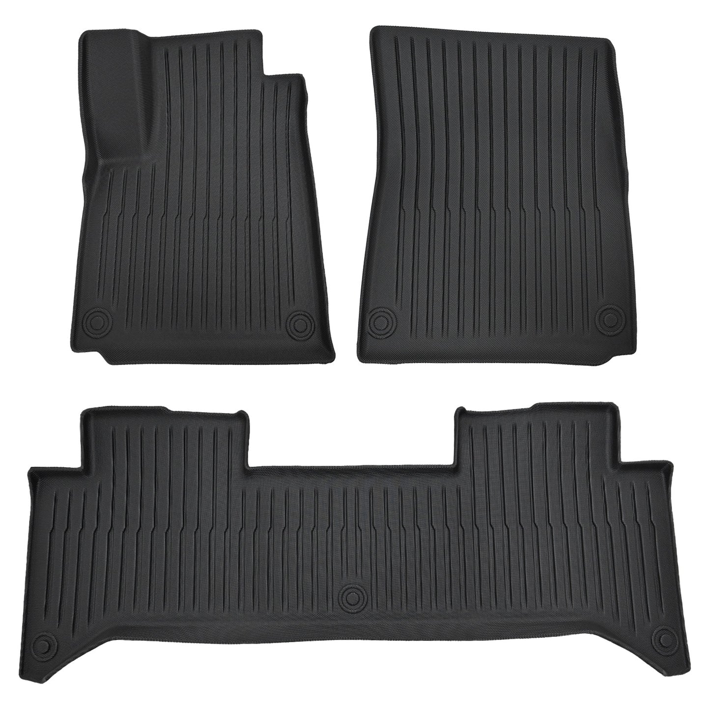 Floor Mats Liner Set Cover Fits 2022-2024 Rivian R1T All Weather TPE Black New