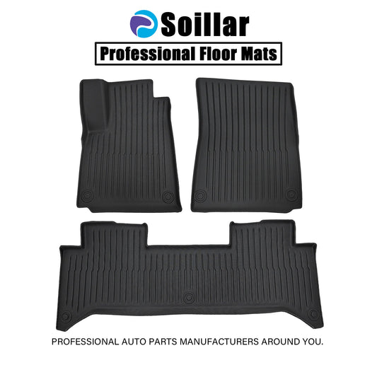 Floor Mats Liner Set Cover Fits 2022-2024 Rivian R1T All Weather TPE Black New