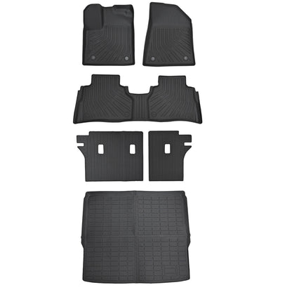 Floor & Backrest & Trunk Cargo Mats Liner For 2025 2026 Nissan Murano TPE Black