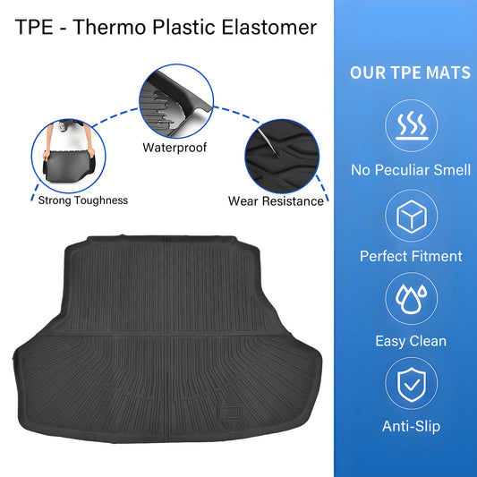 TPE Rear Cargo Trunk Liner Floor Mat For 2013-2018 LEXUS ES350 Waterproof Black