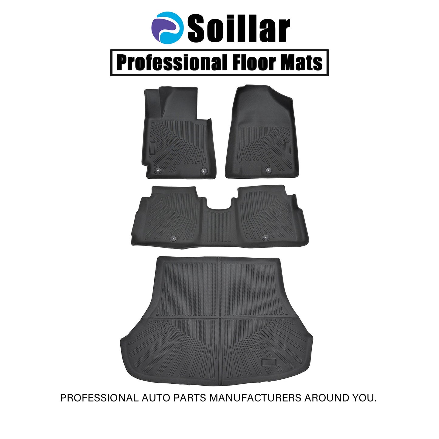 3D Fits 2014-2018 Kia Forte Sedan TPE Floor Mats & Trunk Cargo Liner All Weather