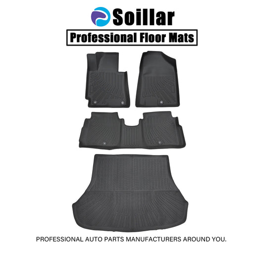 3D Fits 2014-2018 Kia Forte Sedan TPE Floor Mats & Trunk Cargo Liner All Weather