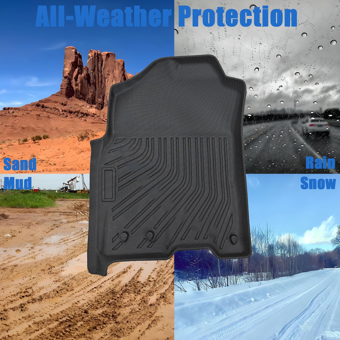 Floor Mats Liner For 2012-2018 Dodge Ram 1500 2019-2024 Classic Quad Cab TPE