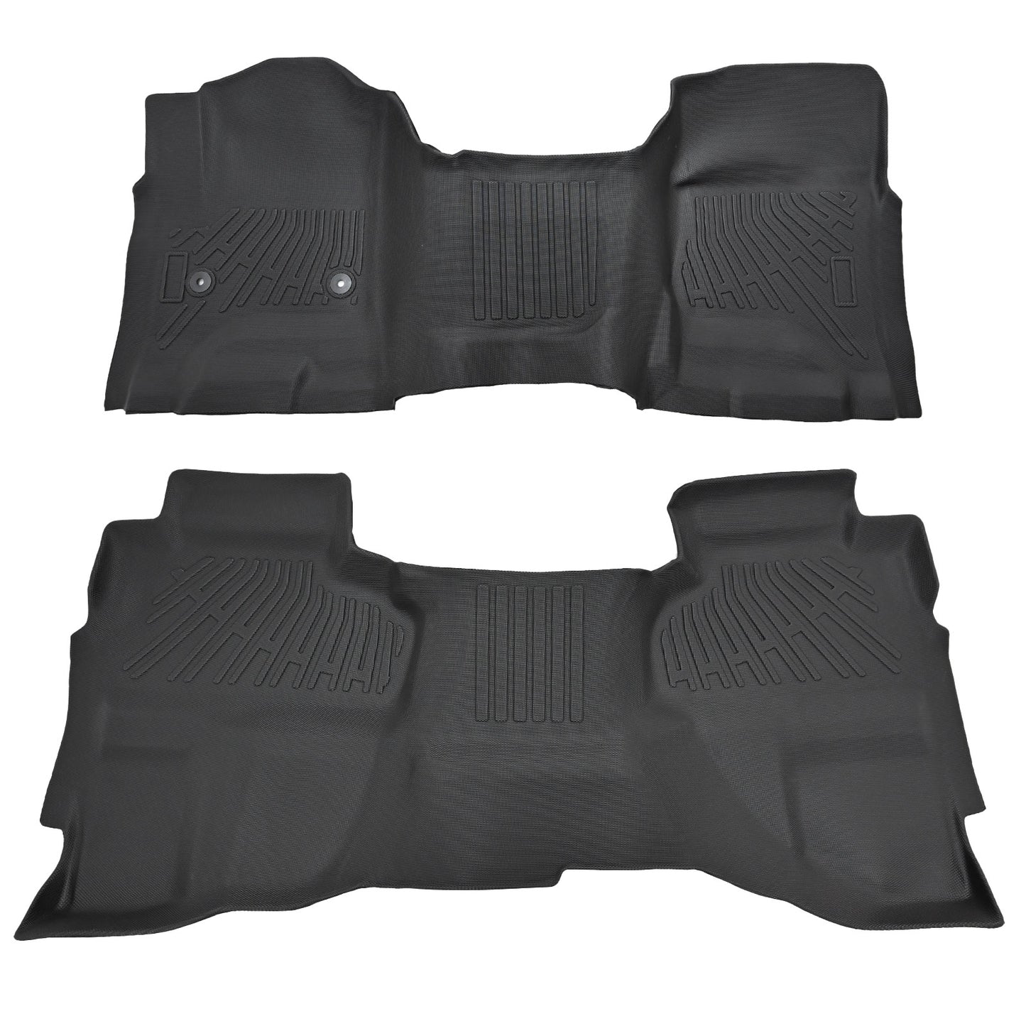 Floor Mats Liner For 2014-2018 Silverado/Sierra 1500 Double Cab TPE All Weather