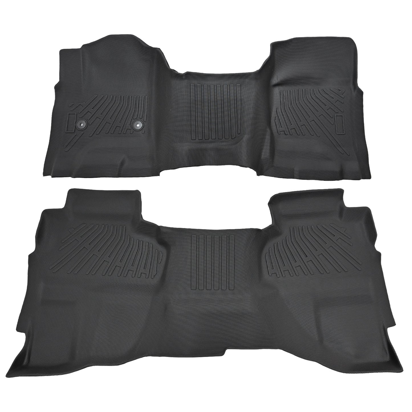 Floor Mats Liner For 2014-2018 Silverado/Sierra 1500 Double Cab TPE All Weather