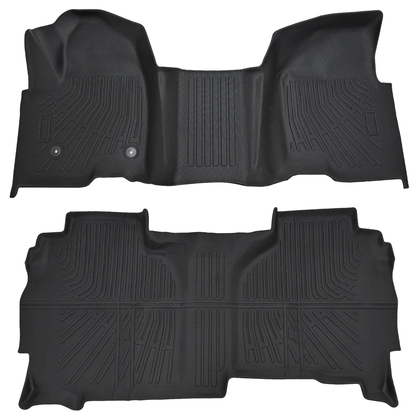 Floor Mats Liner For 2019-2025 Silverado/Sierra 1500 Double Cab TPE All Weather