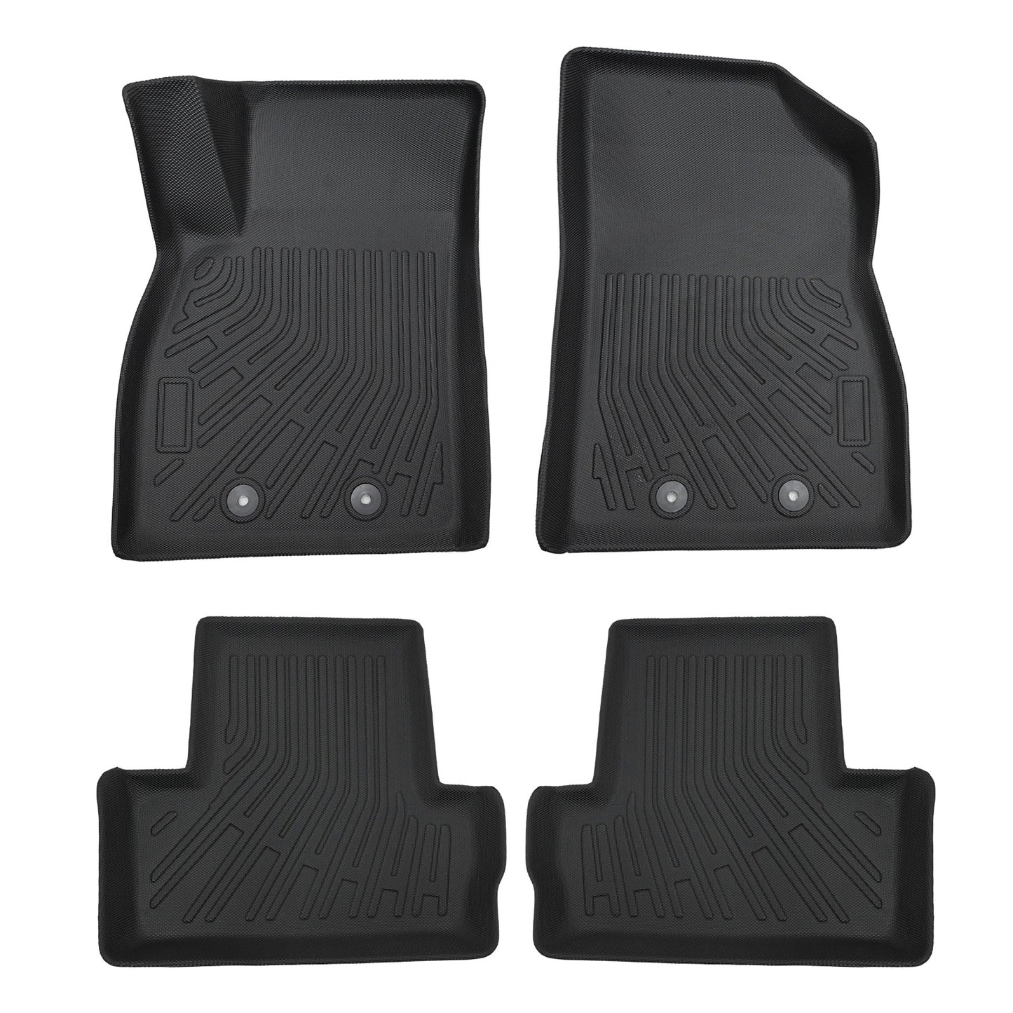 3D Floor Mats Liner Set Cover Fits 2011-2015 Chevy Volt All Weather TPE Black