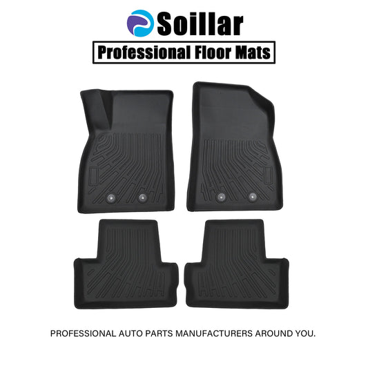 3D Floor Mats Liner Set Cover Fits 2011-2015 Chevy Volt All Weather TPE Black