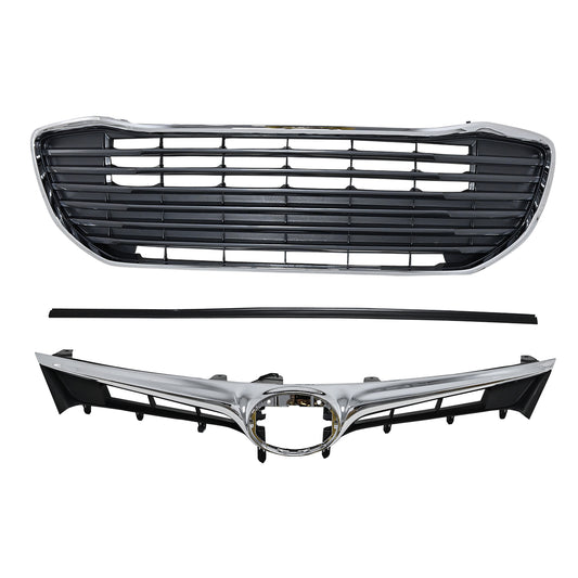 For 16-18 Toyota Avalon Front Bumper Upper Grille&Lower Grille Chrome 5311407040