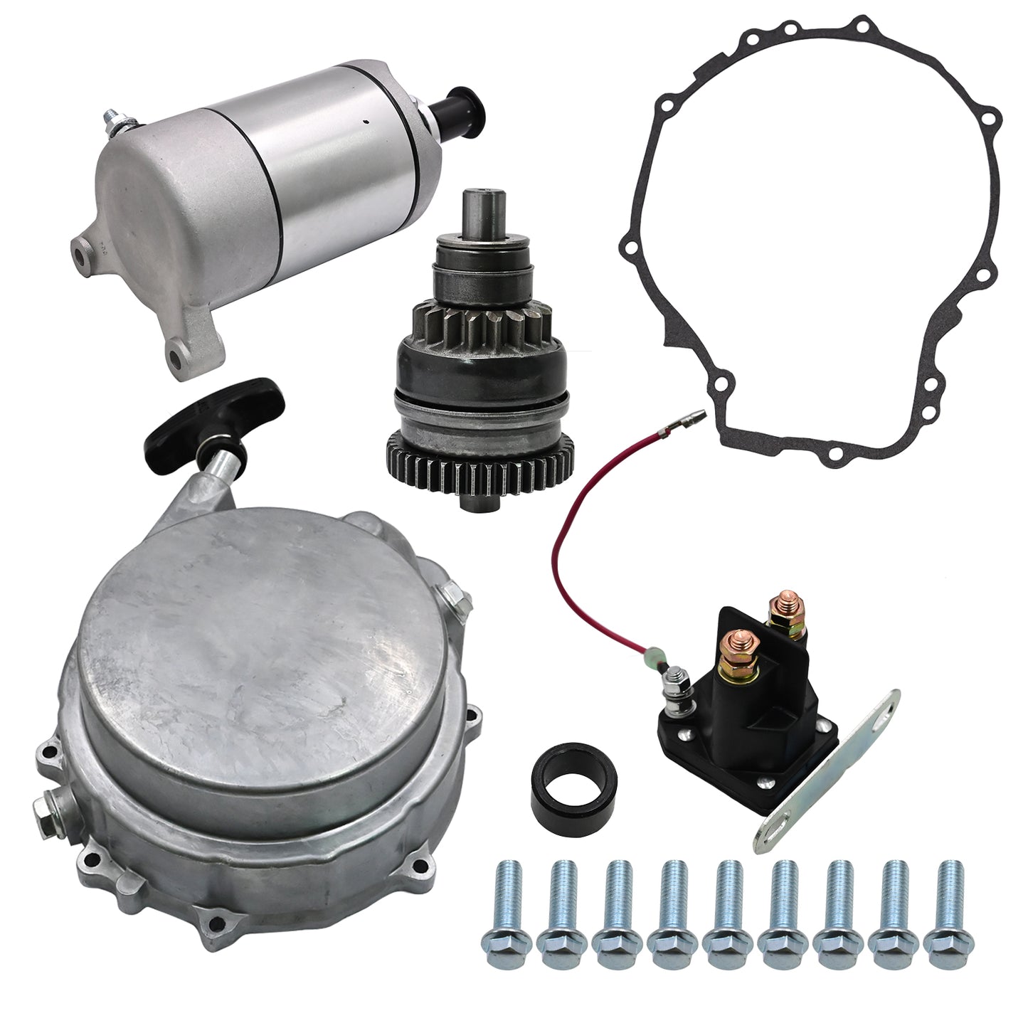 Fits Polaris Sportsman 500 HO 96-13 Recoil Starter & Pull Start & Drive Solenoid