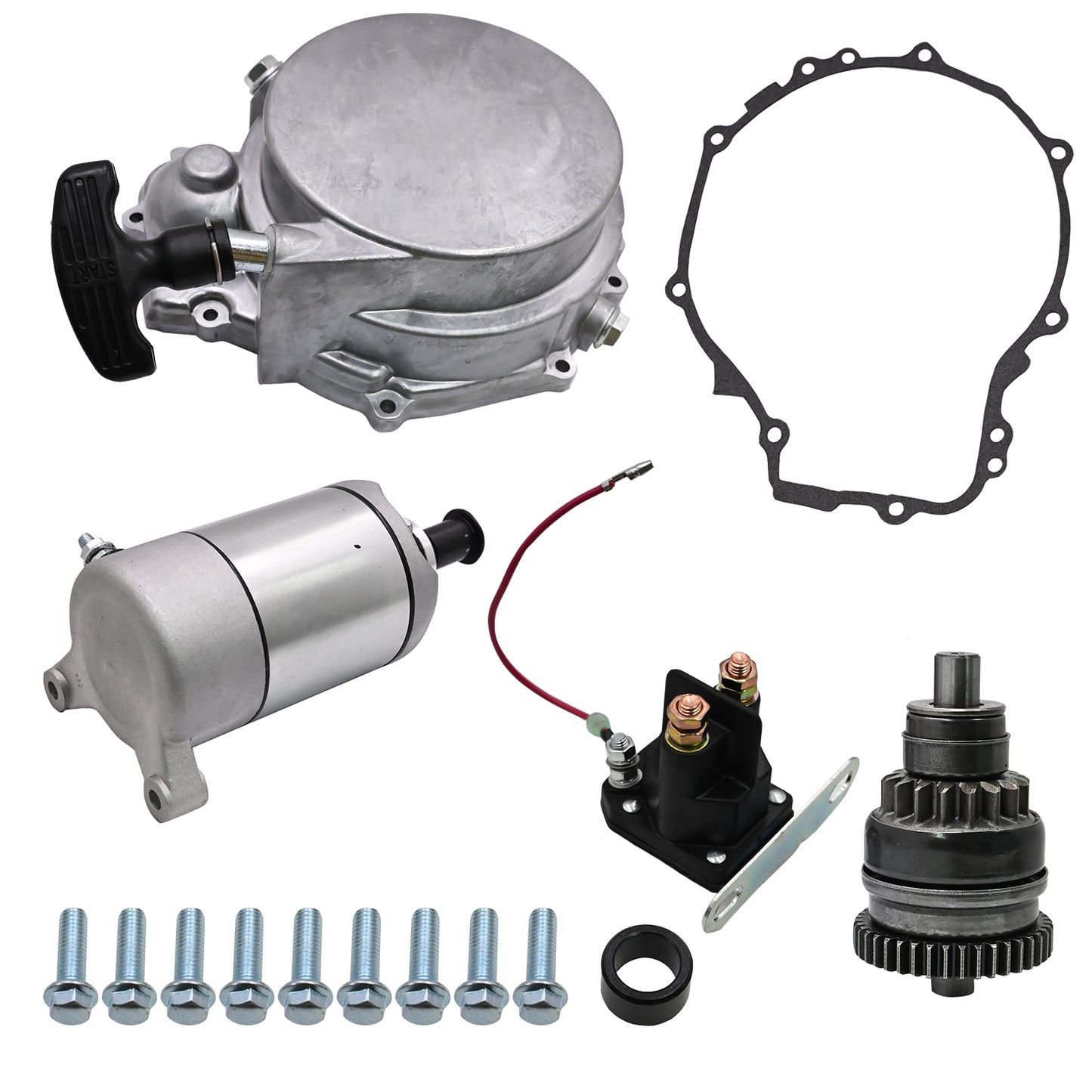 Fits Polaris Sportsman 500 HO 96-13 Recoil Starter & Pull Start & Drive Solenoid