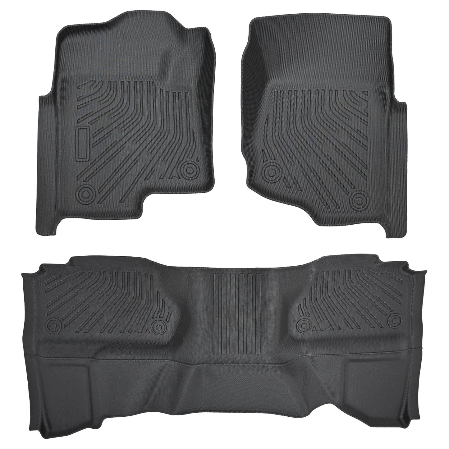 TPE 3D Floor Mats Liners For 2007-2013 Silverado/Sierra 1500 2500 Extended Cab