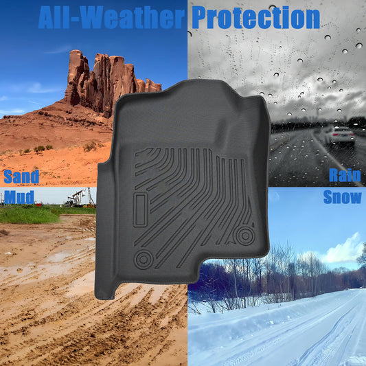 TPE 3D Floor Mats Liners For 2007-2013 Silverado/Sierra 1500 2500 Extended Cab