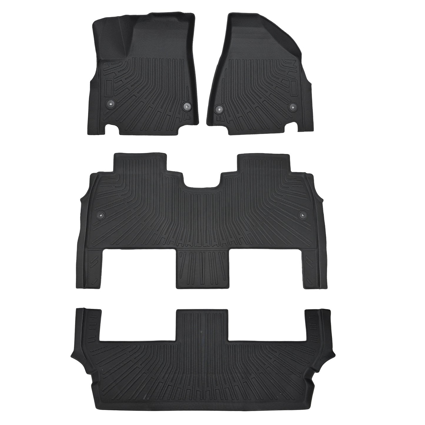 TPE Floor Mats Liners 3 Row For 2017-2025 Chrysler Pacifica Hybrid Waterproof