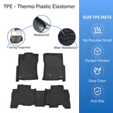 3D Floor Mats Liner Set Cover Fits 2010-2012 Toyota 4Runner All Weather TPE 3X