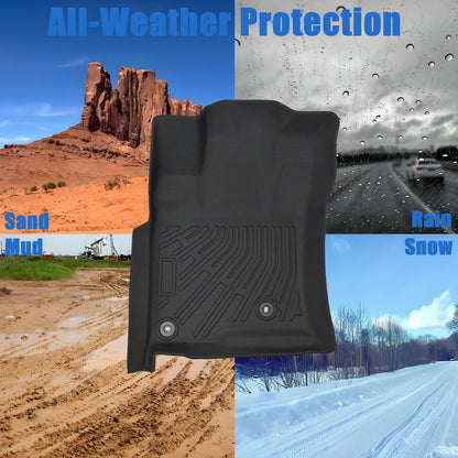 3D Floor Mats Liner Set Cover Fits 2010-2012 Toyota 4Runner All Weather TPE 3X