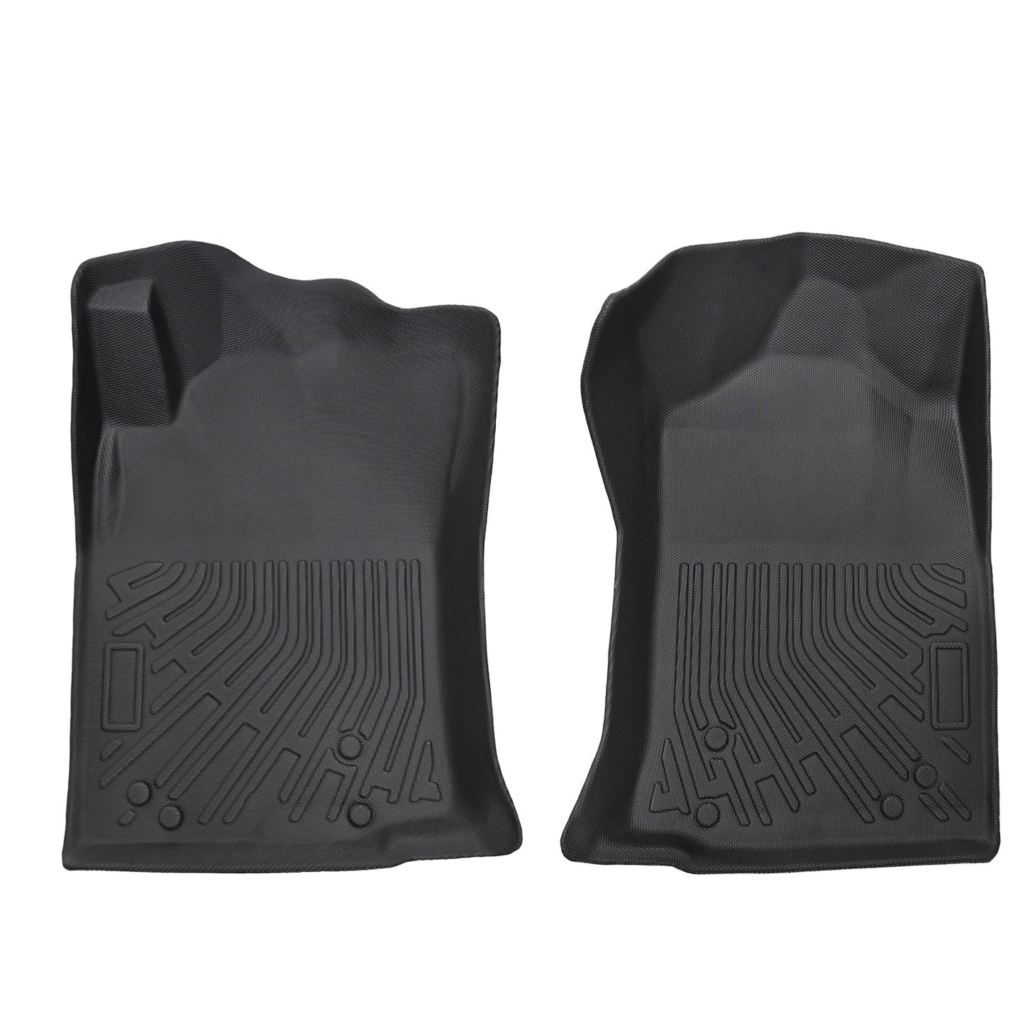 1st Row Floor Mats Liners Black TPE Waterproof For 2012-2015 Toyota Tacoma 2Pcs