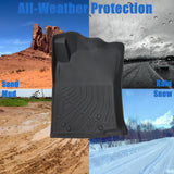 1st Row Floor Mats Liners Black TPE Waterproof For 2012-2015 Toyota Tacoma 2Pcs