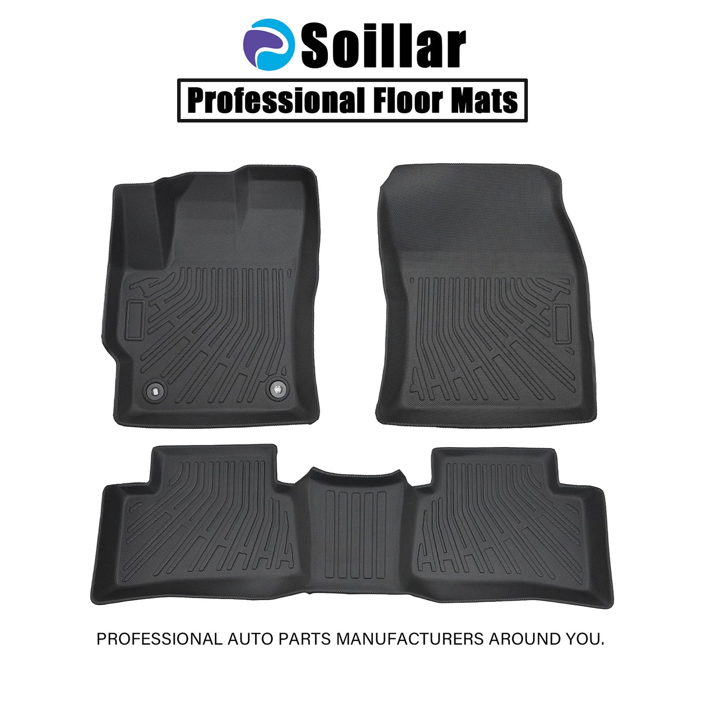 Floor Mats Liner Set Fits 2022-2025 Toyota Corolla Cross AWD All Weather TPE 3D