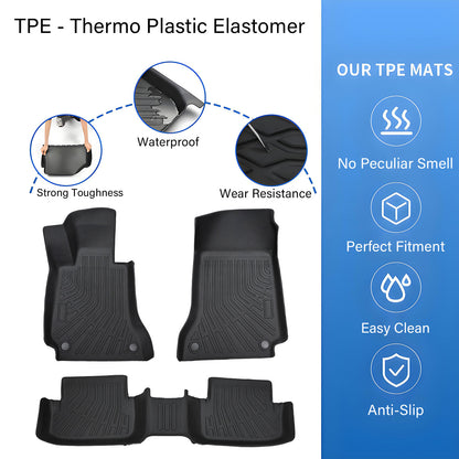 3D Floor Mats Liner Set Fits 2010-2017 Mercedes-Benz E-Class Coupe W207 TPE New