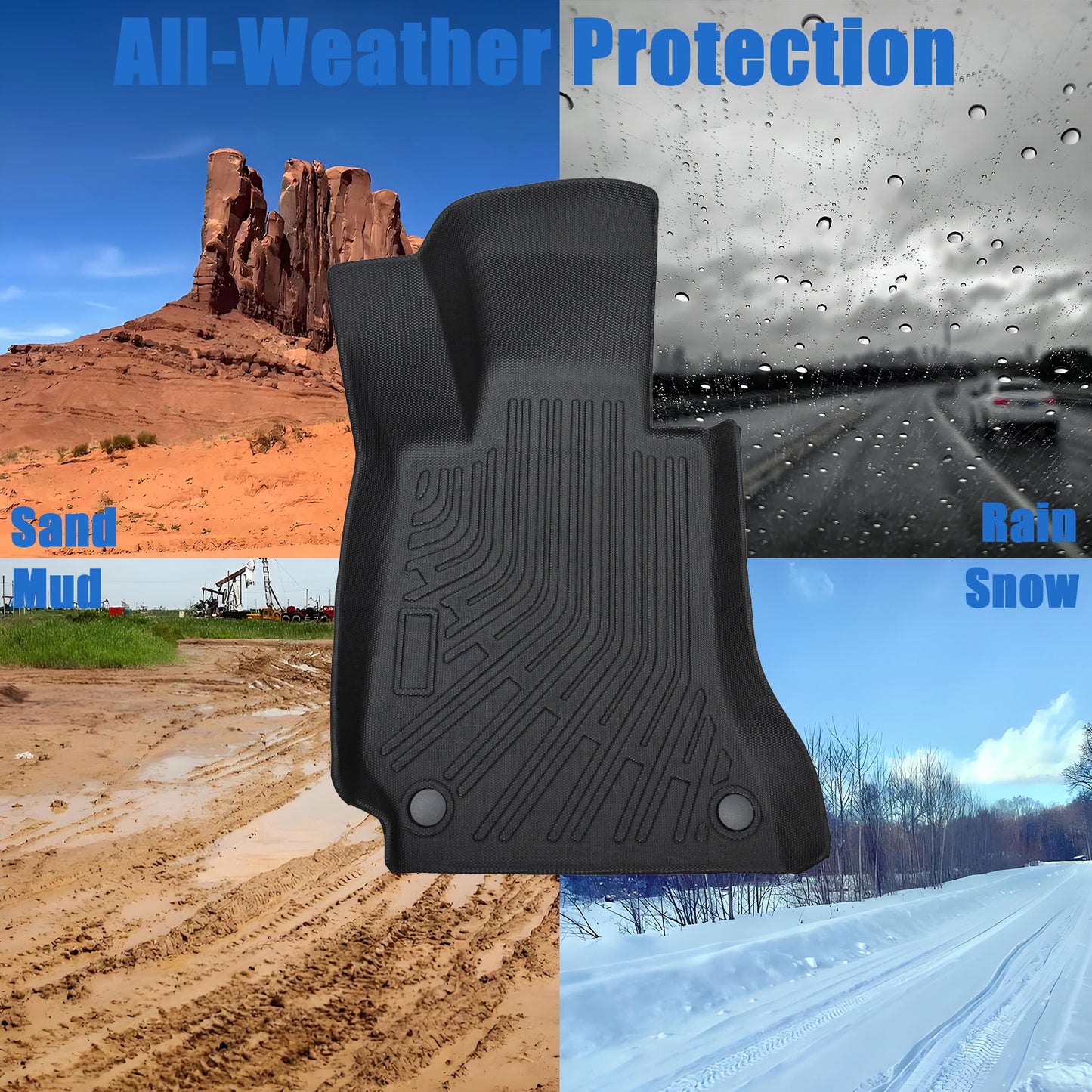 3D Floor Mats Liner Set Fits 2010-2017 Mercedes-Benz E-Class Coupe W207 TPE New