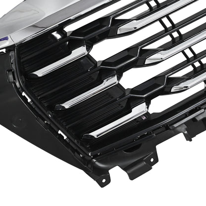 Fits For 2025 2026 Chevrolet Equinox LT Front Bumper Grille Grill Chrome+Black