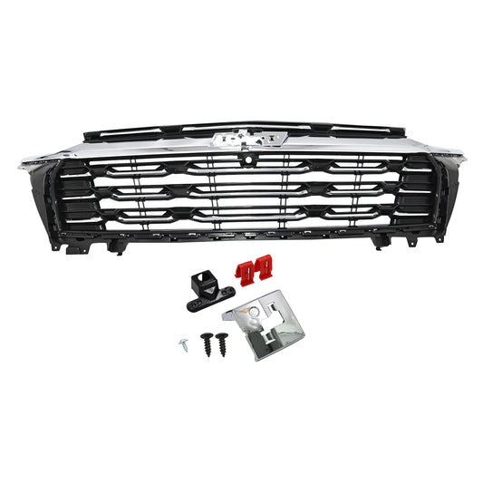 Fits For 2025 2026 Chevrolet Equinox LT Front Bumper Grille Grill Chrome+Black
