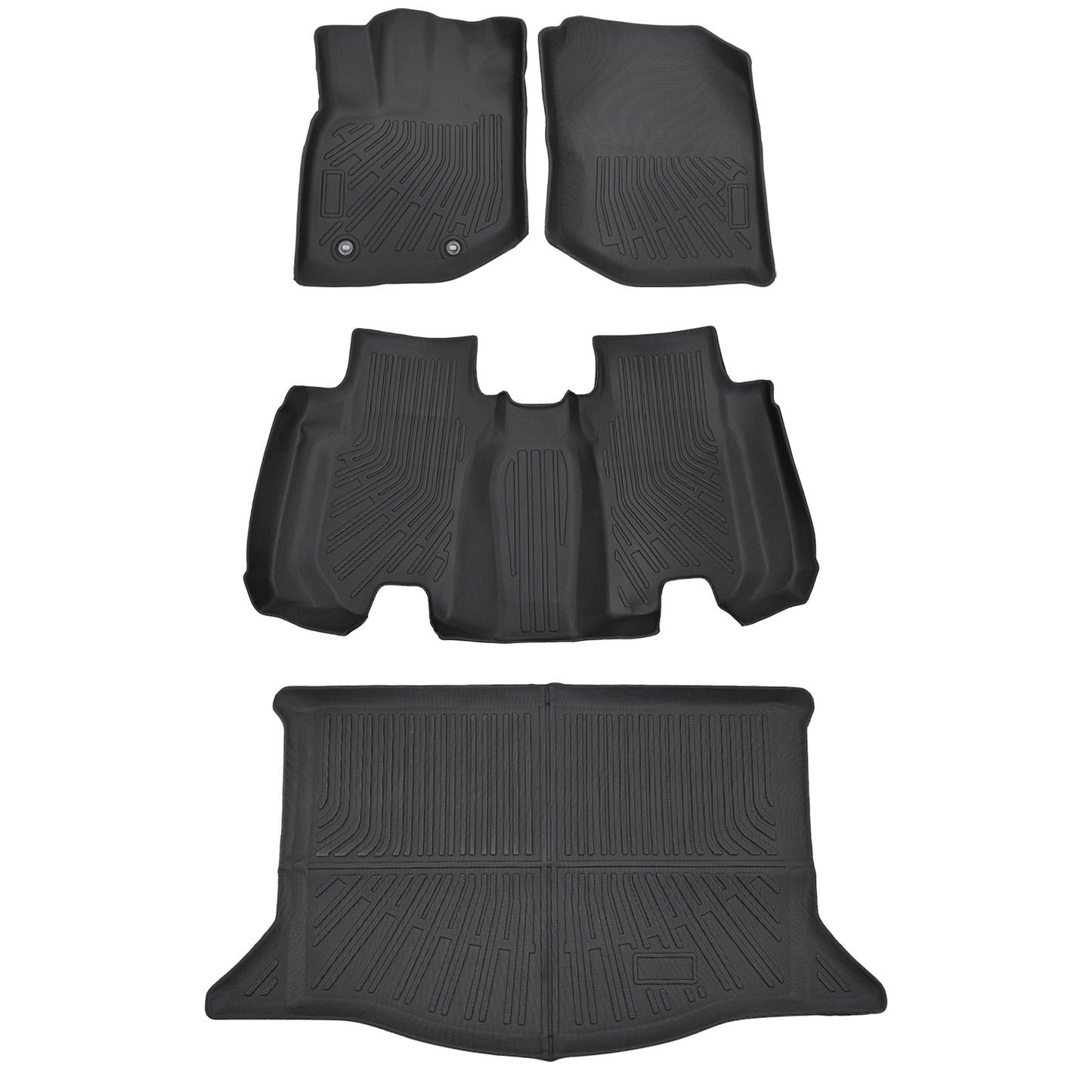 3D For 2009-2013 Honda Fit 5Passengers TPE Floor Mats Liner & Cargo Trunk Liner